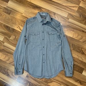 Express Grey Fitted Shirt